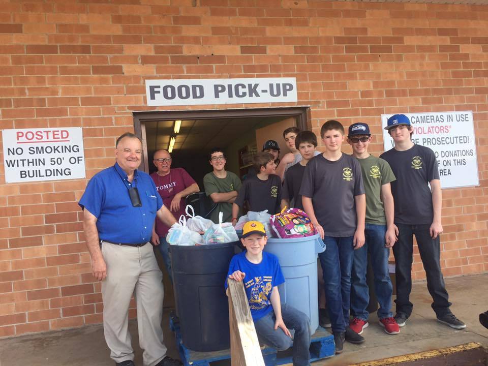 Boy Scouts Troop 60 collect 900 pounds of food for food drive